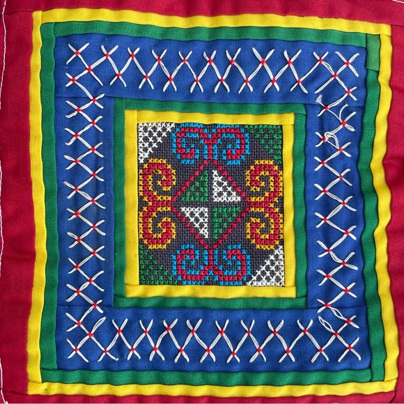 Vintage upcycled patchwork crewneck short sleeve - Picture 9 of 9